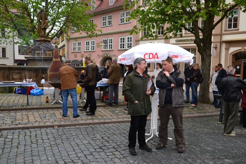 Die Stnde der CDA und JU waren gut besucht.